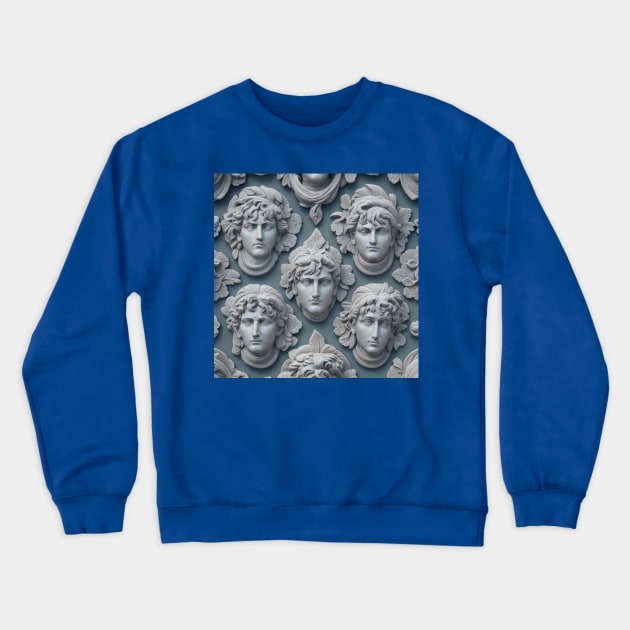 Roman Sculpture Pattern Crewneck Sweatshirt by likbatonboot